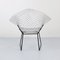 Schwarz-weißer Diamond Chair von Harry Bertoia für Knoll, 1960er 4