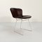 Wire Dining Chair in Leather by Harry Bertoia for Knoll Inc. / Knoll International, 1970s 2