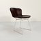 Wire Dining Chair in Leather by Harry Bertoia for Knoll Inc. / Knoll International, 1970s, Image 2