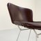 Wire Dining Chair in Leather by Harry Bertoia for Knoll Inc. / Knoll International, 1970s 5