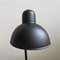 Industrielle deutsche Bauhaus 6556 Schreibtischlampe aus schwarzem Stahl von Christian Dell für Kaiser Idell 10