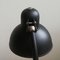 Industrielle deutsche Bauhaus 6556 Schreibtischlampe aus schwarzem Stahl von Christian Dell für Kaiser Idell 9