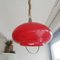 Lampada da soffitto Mid-Century in vetro rosso, Italia, anni '70, Immagine 1