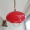 Mid-Century Italian Red Glass Pull-Down Ceiling Lamp, 1970s 1