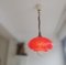 Mid-Century Italian Red Glass Pull-Down Ceiling Lamp, 1970s 3