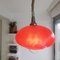 Mid-Century Italian Red Glass Pull-Down Ceiling Lamp, 1970s, Image 9