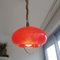 Mid-Century Italian Red Glass Pull-Down Ceiling Lamp, 1970s 5