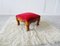 Small Footstool With Red Velvet Cover, Image 7
