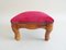 Small Footstool With Red Velvet Cover 3