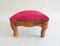 Small Footstool With Red Velvet Cover, Image 3