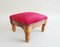 Small Footstool With Red Velvet Cover 2