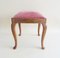 Art Deco Stool with Pink Seat Cushion, Image 3