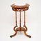 Antique Victorian Walnut and Marble Side Table 2