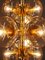 Lampada da soffitto Sputnik in ottone con 12 pistoni in vetro fumé, Germania, anni '60, Immagine 10