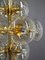 Lampada da soffitto Sputnik in ottone con 12 pistoni in vetro fumé, Germania, anni '60, Immagine 12