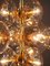 Lampada da soffitto Sputnik in ottone con 12 pistoni in vetro fumé, Germania, anni '60, Immagine 9