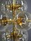 Lampada da soffitto Sputnik in ottone con 12 pistoni in vetro fumé, Germania, anni '60, Immagine 11