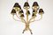 French Brass Bamboo Effect 12-Light Chandelier in the Style of Maison Baguès, 1950s 9