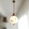 Large Art Deco Ceiling Pendant in White Opal Glass 2