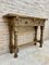 Early 20th Century Spanish Console Table with 2 Drawers and Turned Legs 3
