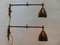 Articulated Brass Wall Lamps or Reading Lights, Germany, 1970s, Set of 2, Image 2