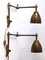Articulated Brass Wall Lamps or Reading Lights, Germany, 1970s, Set of 2 6