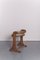 Antique Limed Oak Stool with Beatrice Larkin Upholstered Seat in Geometric Wool 3