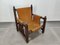 Fauteuil en Cuir et Bois par Paco Muñoz, 1960s 1