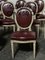 French Dining Chairs in Original Finish with Leather Seats, Set of 8 6