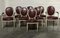 French Dining Chairs in Original Finish with Leather Seats, Set of 8 18