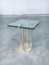 Modernist Patinated Brass & Glass T18 Side Table by Peter Ghyczy, 1970s 13