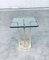 Modernist Patinated Brass & Glass T18 Side Table by Peter Ghyczy, 1970s 11