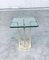 Modernist Patinated Brass & Glass T18 Side Table by Peter Ghyczy, 1970s, Image 11