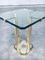 Modernist Patinated Brass & Glass T18 Side Table by Peter Ghyczy, 1970s, Image 6