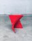 Postmodern Red Fiberglass & Origami Stool, 1980s 17