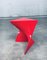 Sgabello postmoderno in fibra di vetro rossa e origami, anni '80, Immagine 5