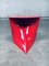 Sgabello postmoderno in fibra di vetro rossa e origami, anni '80, Immagine 14