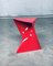 Sgabello postmoderno in fibra di vetro rossa e origami, anni '80, Immagine 15