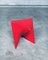 Postmodern Red Fiberglass & Origami Stool, 1980s, Image 11