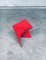 Postmodern Red Fiberglass & Origami Stool, 1980s 13