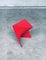 Sgabello postmoderno in fibra di vetro rossa e origami, anni '80, Immagine 13