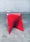 Sgabello postmoderno in fibra di vetro rossa e origami, anni '80, Immagine 12
