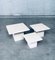 Tavolini postmoderni in travertino, Italia, anni '70, set di 3, Immagine 16