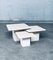 Tavolini postmoderni in travertino, Italia, anni '70, set di 3, Immagine 12