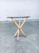 Vintage Faux Bamboo Folding Tripod Side Table, 1970s, Image 1