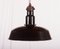 Large Black Enameled Czech Factory Lamp, 1960s 3