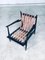 Mid-Century Modern Black Lacquer Lounge Armchair Set, Denmark 1950s, Set of 2 3