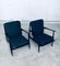 Mid-Century Modern Black Lacquer Lounge Armchair Set, Denmark 1950s, Set of 2 24