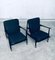 Mid-Century Modern Black Lacquer Lounge Armchair Set, Denmark 1950s, Set of 2, Image 24