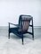 Mid-Century Modern Black Lacquer Lounge Armchair Set, Denmark 1950s, Set of 2 14